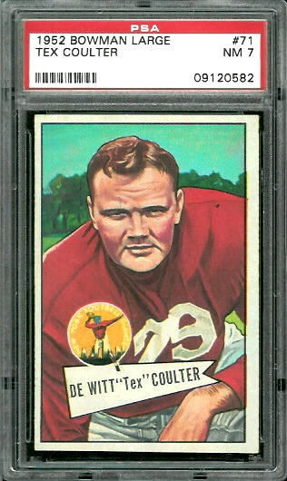 Tex Coulter - 1952 Bowman Large #71 - PSA 7