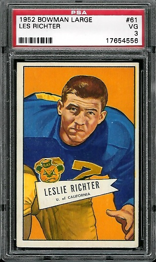 Les Richter - 1952 Bowman Large #61 - PSA 3
