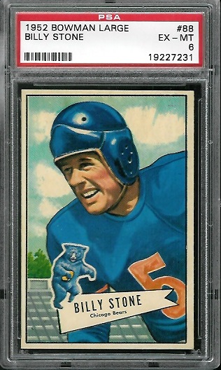Billy Stone - 1952 Bowman Large #88 - PSA 6