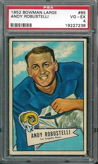 Andy Robustelli - 1952 Bowman Large #85 - PSA 4