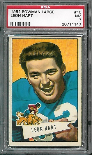 Leon Hart - 1952 Bowman Large #15 - PSA 7