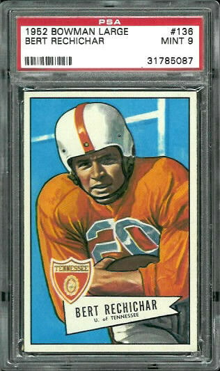 Bert Rechichar - 1952 Bowman Large #136 - PSA 9