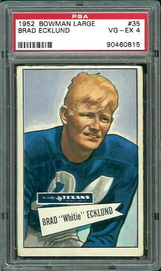 1952 Bowman Large #35 - Brad Ecklund - PSA 4