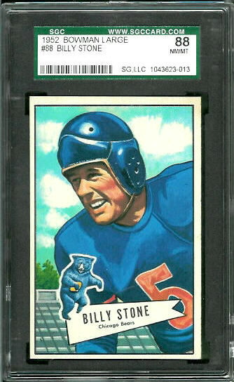 Billy Stone - 1952 Bowman Large #88 - SGC 88
