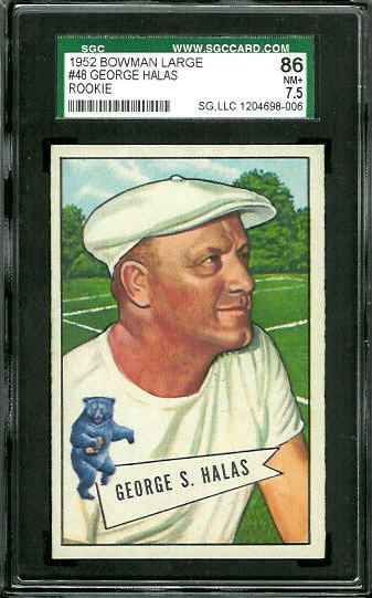 1952 Bowman Large #48 - George Halas - SGC 86