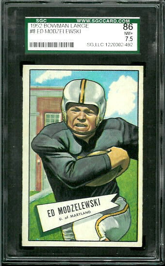 Ed Modzelewski - 1952 Bowman Large #8 - SGC 86