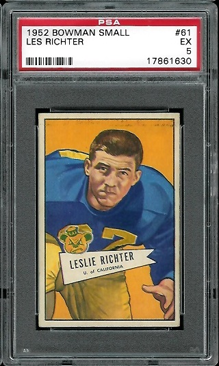 Les Richter - 1952 Bowman Small #61 - PSA 5