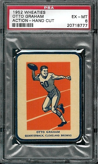 Otto Graham in Action - 1952 Wheaties #5 - PSA 6