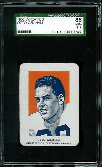 Otto Graham Portrait - 1952 Wheaties #6 - SGC 86