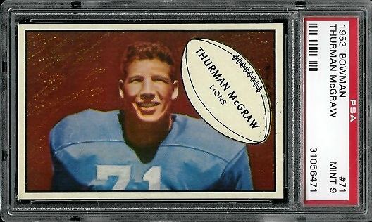 Thurman McGraw - 1953 Bowman #71 - PSA 9
