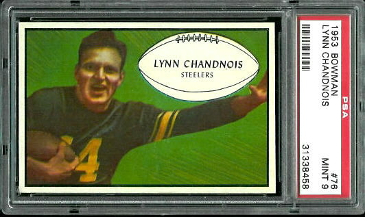 Lynn Chandnois - 1953 Bowman #76 - PSA 9
