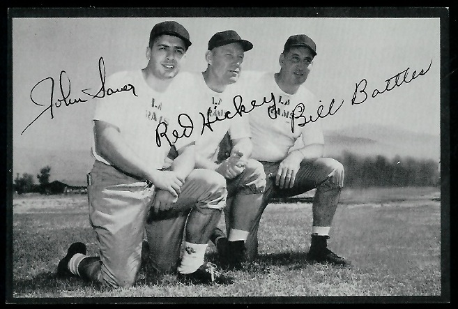 Assistant Coaches - John Sauer - Bill Battles - Red Hickey - 1953 Rams Team Issue #36 - exmt