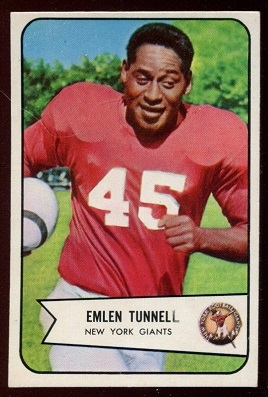 1954 Bowman #102cor - Emlen Tunnell (corrected) - ex