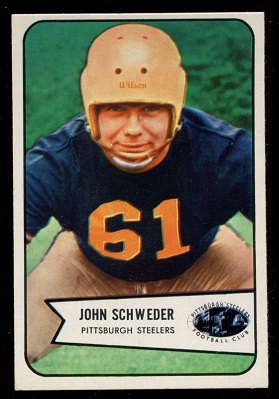 John Schweder - 1954 Bowman #25 - exmt