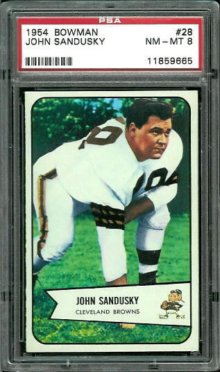 John Sandusky - 1954 Bowman #28 - PSA 8