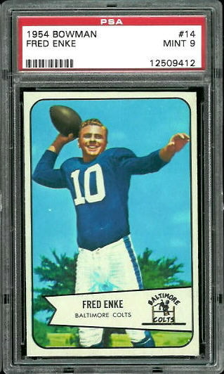 Fred Enke - 1954 Bowman #14 - PSA 9