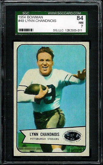 Lynn Chandnois - 1954 Bowman #49 - SGC 84
