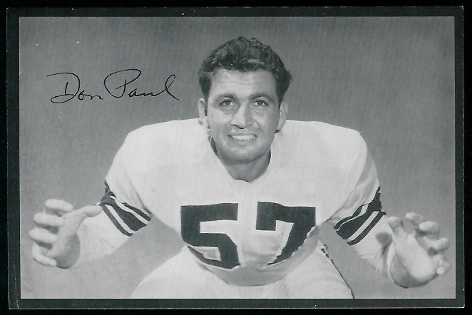 Don Paul - 1954 Rams Team Issue #20 - vg-ex