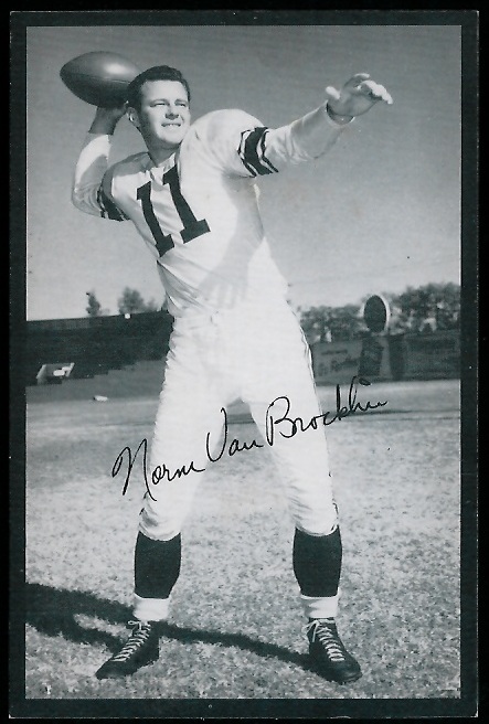 Norm Van Brocklin - 1954 Rams Team Issue #31 - exmt