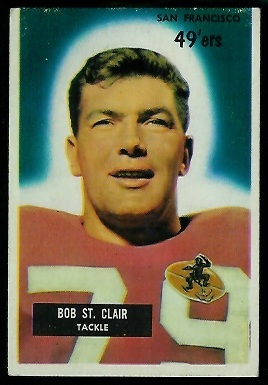 1955 Bowman #101 - Bob St. Clair - ex miscut