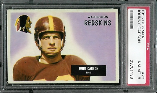 John Carson - 1955 Bowman #22 - PSA 8