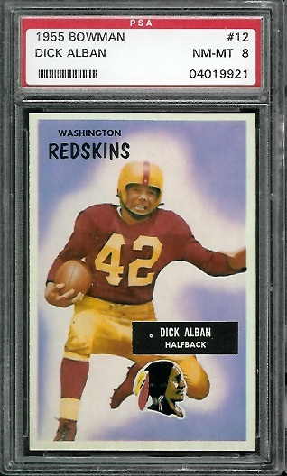 Dick Alban - 1955 Bowman #12 - PSA 8