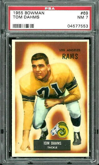 Tom Dahms - 1955 Bowman #69 - PSA 7