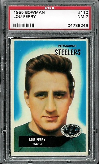 Lou Ferry - 1955 Bowman #110 - PSA 7
