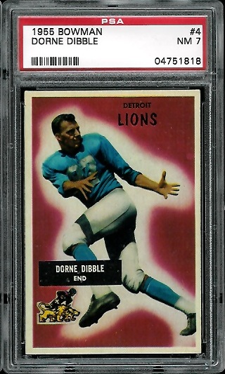 Dorne Dibble - 1955 Bowman #4 - PSA 7