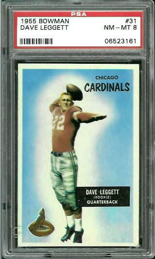 Dave Leggett - 1955 Bowman #31 - PSA 8