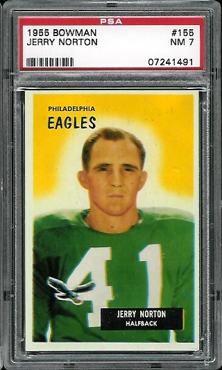 Jerry Norton - 1955 Bowman #155 - PSA 7
