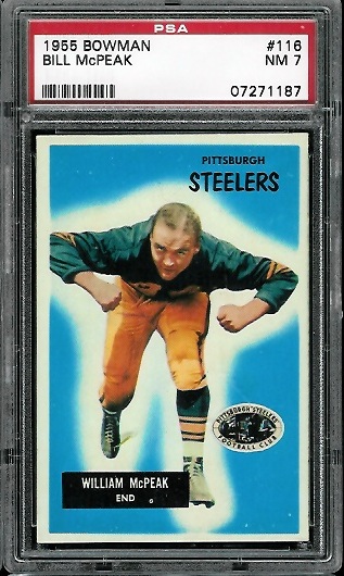 Bill McPeak - 1955 Bowman #116 - PSA 7