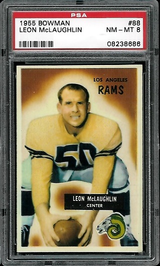 Leon McLaughlin - 1955 Bowman #88 - PSA 8