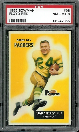 Floyd Reid - 1955 Bowman #95 - PSA 8