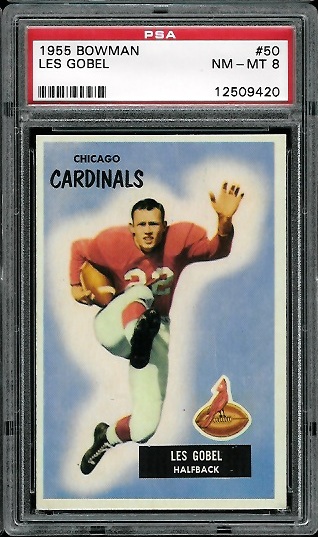 Les Goble - 1955 Bowman #50 - PSA 8