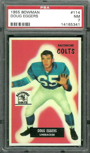 Doug Eggers - 1955 Bowman #114 - PSA 7