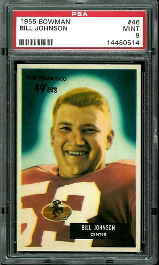 Bill Johnson - 1955 Bowman #46 - PSA 9