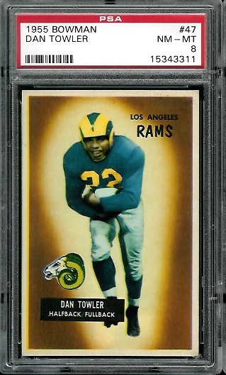 Dan Towler - 1955 Bowman #47 - PSA 8