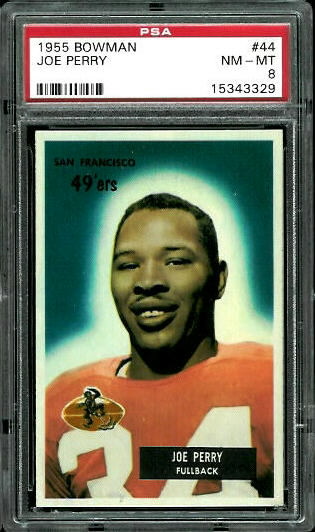 Joe Perry - 1955 Bowman #44 - PSA 8