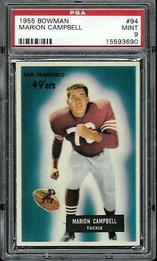 Marion Campbell - 1955 Bowman #94 - PSA 9