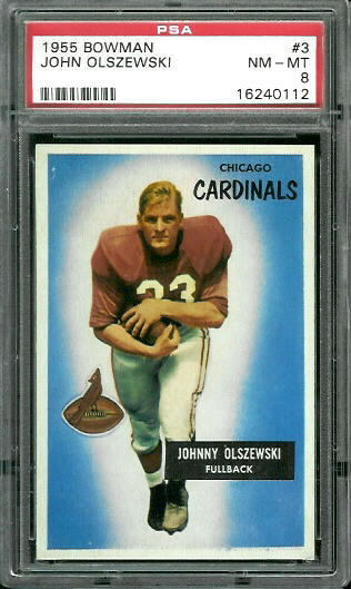 John Olszewski - 1955 Bowman #3 - PSA 8
