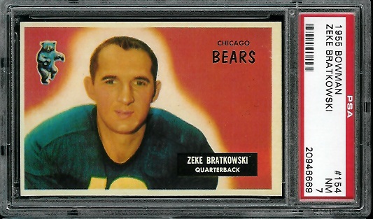 Zeke Bratkowski - 1955 Bowman #154 - PSA 7