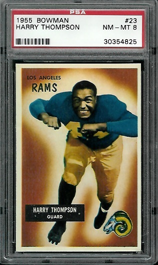 Harry Thompson - 1955 Bowman #23 - PSA 8
