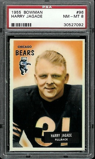 Harry Jagade - 1955 Bowman #96 - PSA 8