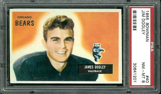 Jim Dooley - 1955 Bowman #40 - PSA 8