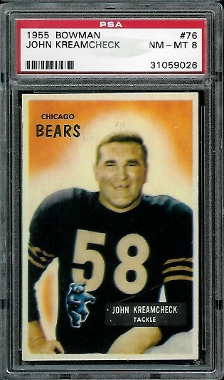 John Kreamcheck - 1955 Bowman #76 - PSA 8
