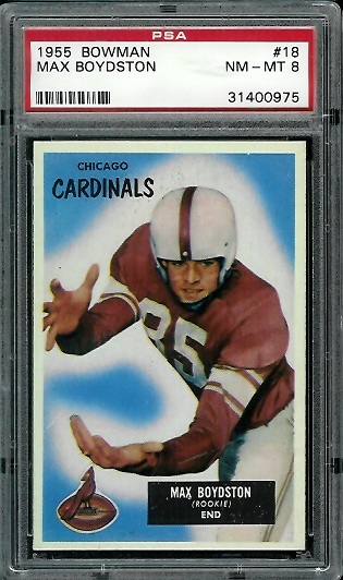 Max Boydston - 1955 Bowman #18 - PSA 8