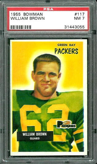 William Brown - 1955 Bowman #117 - PSA 7
