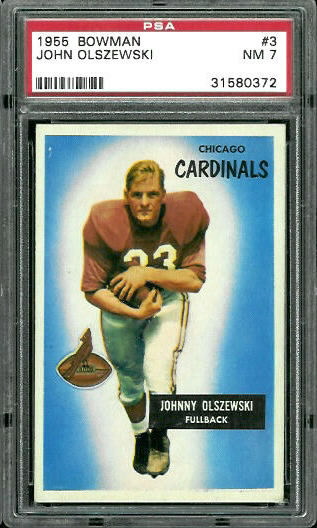 1955 Bowman #3 - John Olszewski - PSA 7