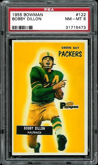 Bobby Dillon - 1955 Bowman #122 - PSA 8